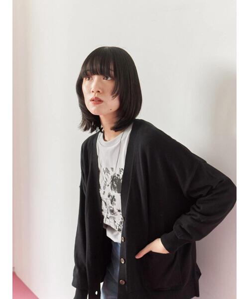 Samansa Mos2 blue（サマンサモスモスブルー）の「マルチスタイルVネックカーディガン（カーディガン/ボレロ・レディース・ライトベージュ/ブラック/グリーン/モカ/オレンジ・M/L）」の11枚目の写真