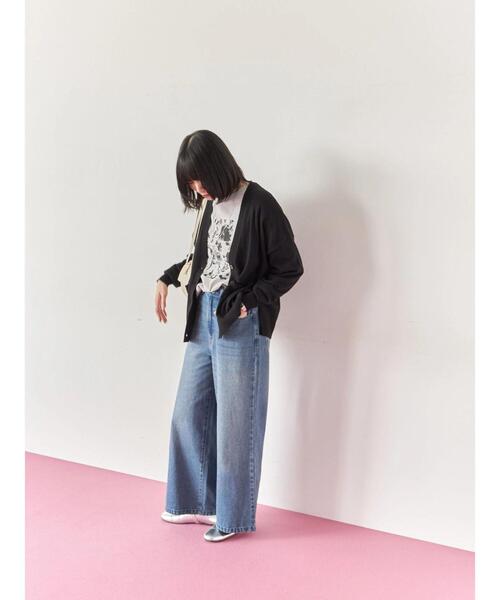 Samansa Mos2 blue（サマンサモスモスブルー）の「マルチスタイルVネックカーディガン（カーディガン/ボレロ・レディース・ライトベージュ/ブラック/グリーン/モカ/オレンジ・M/L）」の12枚目の写真