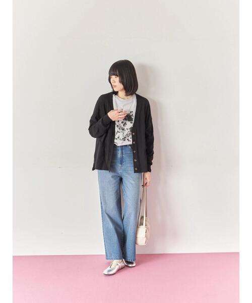 Samansa Mos2 blue（サマンサモスモスブルー）の「マルチスタイルVネックカーディガン（カーディガン/ボレロ・レディース・ライトベージュ/ブラック/グリーン/モカ/オレンジ・M/L）」の13枚目の写真