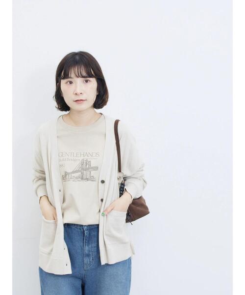 Samansa Mos2 blue（サマンサモスモスブルー）の「マルチスタイルVネックカーディガン（カーディガン/ボレロ・レディース・ライトベージュ/ブラック/グリーン/モカ/オレンジ・M/L）」の19枚目の写真