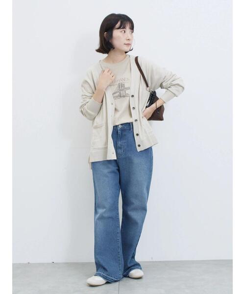 Samansa Mos2 blue（サマンサモスモスブルー）の「マルチスタイルVネックカーディガン（カーディガン/ボレロ・レディース・ライトベージュ/ブラック/グリーン/モカ/オレンジ・M/L）」の20枚目の写真