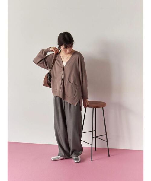 Samansa Mos2 blue（サマンサモスモスブルー）の「マルチスタイルVネックカーディガン（カーディガン/ボレロ・レディース・ライトベージュ/ブラック/グリーン/モカ/オレンジ・M/L）」の21枚目の写真