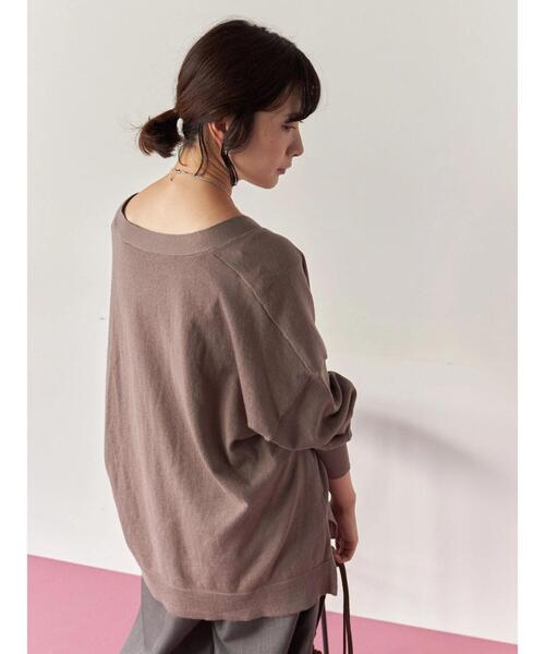 Samansa Mos2 blue（サマンサモスモスブルー）の「マルチスタイルVネックカーディガン（カーディガン/ボレロ・レディース・ライトベージュ/ブラック/グリーン/モカ/オレンジ・M/L）」の20枚目の写真