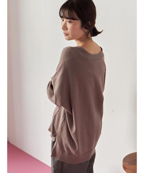 Samansa Mos2 blue（サマンサモスモスブルー）の「マルチスタイルVネックカーディガン（カーディガン/ボレロ・レディース・ライトベージュ/ブラック/グリーン/モカ/オレンジ・M/L）」の19枚目の写真