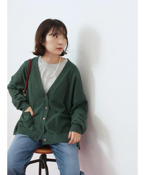 Samansa Mos2 blue（サマンサモスモスブルー）の「マルチスタイルVネックカーディガン（カーディガン/ボレロ・レディース・ライトベージュ/ブラック/グリーン/モカ/オレンジ・M/L）」の10枚目の写真