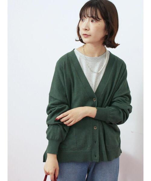 Samansa Mos2 blue（サマンサモスモスブルー）の「マルチスタイルVネックカーディガン（カーディガン/ボレロ・レディース・ライトベージュ/ブラック/グリーン/モカ/オレンジ・M/L）」の9枚目の写真