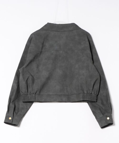 H.TOKYO（エイチトウキョウ）の「【マットな質感が上品】短丈ドロップショルダーライダースブルゾン（ブルゾン・レディース・ブラック/ブラウン・FREE）」の9枚目の写真
