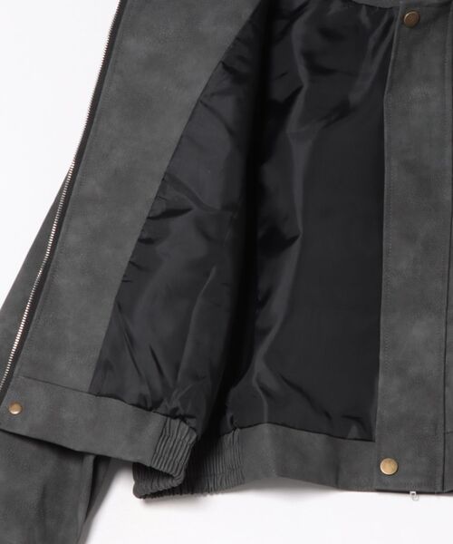 H.TOKYO（エイチトウキョウ）の「【マットな質感が上品】短丈ドロップショルダーライダースブルゾン（ブルゾン・レディース・ブラック/ブラウン・FREE）」の10枚目の写真