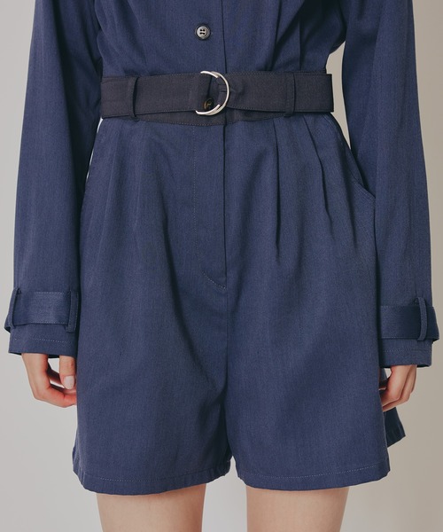 REDYAZEL（レディアゼル）の「バイカラーベルトショートオールインワン（つなぎ/オールインワン・レディース・ベージュ/ネイビー/ボルドー・SMALL/MEDIUM）」の20枚目の写真
