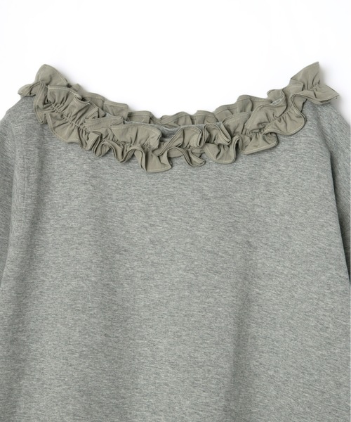 mic by Olu.（ミックバイオルドット）の「＜ ZOZOTOWN限定 ＞ラッフルネックスウェット（スウェット・レディース・グレー/ブラック・FREE）」の9枚目の写真