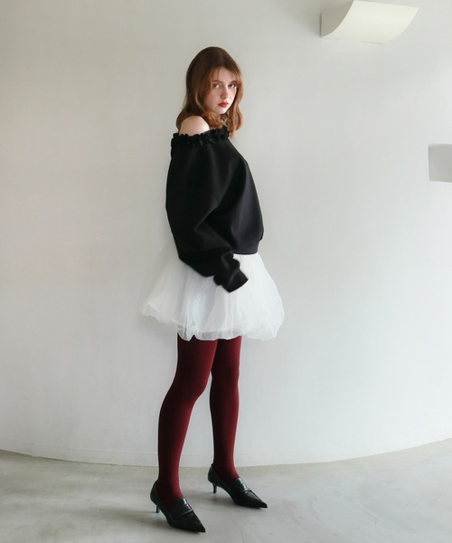mic by Olu.（ミックバイオルドット）の「＜ ZOZOTOWN限定 ＞ラッフルネックスウェット（スウェット・レディース・グレー/ブラック・FREE）」の20枚目の写真
