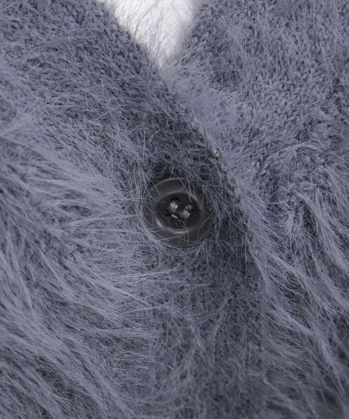 CLEAR BASIC（クリアベーシック）の「Vネックフェザーニットロングカーディガン［大人 カジュアル 着回し力抜群］（カーディガン/ボレロ・レディース・アイボリー/グレイッシュベージュ/チャコールグレー・F）」の13枚目の写真