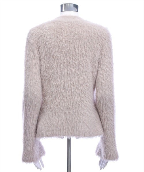 CLEAR BASIC（クリアベーシック）の「Vネックフェザーニットロングカーディガン［大人 カジュアル 着回し力抜群］（カーディガン/ボレロ・レディース・アイボリー/グレイッシュベージュ/チャコールグレー・F）」の7枚目の写真