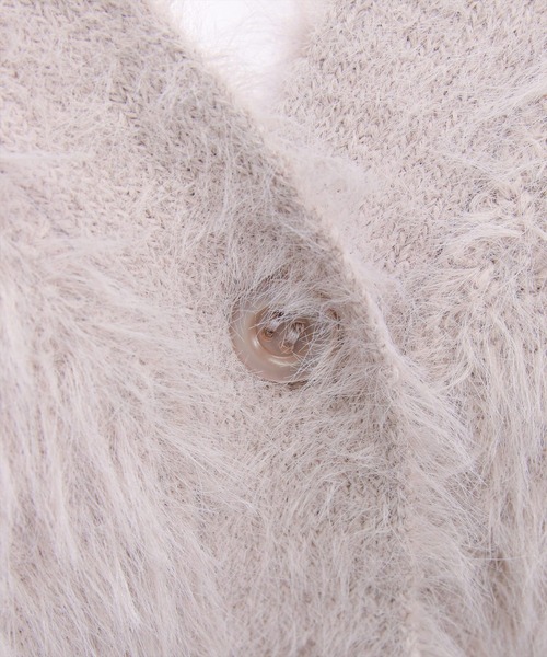 CLEAR BASIC（クリアベーシック）の「Vネックフェザーニットロングカーディガン［大人 カジュアル 着回し力抜群］（カーディガン/ボレロ・レディース・アイボリー/グレイッシュベージュ/チャコールグレー・F）」の11枚目の写真