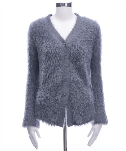 CLEAR BASIC（クリアベーシック）の「Vネックフェザーニットロングカーディガン［大人 カジュアル 着回し力抜群］（カーディガン/ボレロ・レディース・アイボリー/グレイッシュベージュ/チャコールグレー・F）」の17枚目の写真