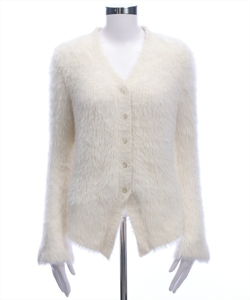 CLEAR BASIC（クリアベーシック）の「Vネックフェザーニットロングカーディガン［大人 カジュアル 着回し力抜群］（カーディガン/ボレロ・レディース・アイボリー/グレイッシュベージュ/チャコールグレー・F）」の18枚目の写真