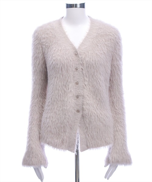 CLEAR BASIC（クリアベーシック）の「Vネックフェザーニットロングカーディガン［大人 カジュアル 着回し力抜群］（カーディガン/ボレロ・レディース・アイボリー/グレイッシュベージュ/チャコールグレー・F）」の19枚目の写真