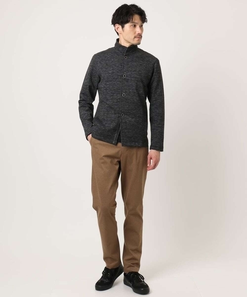 MK MICHEL KLEIN HOMME (エムケーミッシェルクランオム)の「【洗える / リバーシブルカラー配色】スタンドカラーカーディガン(カーディガン/ボレロ・メンズ・ライトブラウン/ブラック/ネイビー・48/51/46)」の10枚目の写真