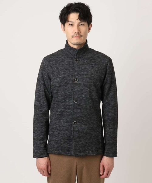 MK MICHEL KLEIN HOMME (エムケーミッシェルクランオム)の「【洗える / リバーシブルカラー配色】スタンドカラーカーディガン(カーディガン/ボレロ・メンズ・ライトブラウン/ブラック/ネイビー・48/51/46)」の11枚目の写真