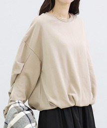 T/C裏毛袖タックバルーンプルオーバー