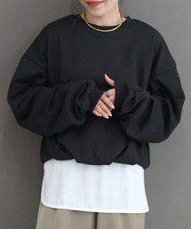 T/C裏毛袖タックバルーンプルオーバー