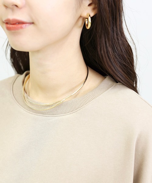 Aletta vita（アレッタビータ）の「T/C裏毛袖タックバルーンプルオーバー（Tシャツ/カットソー・レディース・ブラック/グレイッシュベージュ・M）」の15枚目の写真