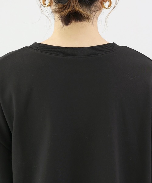 Aletta vita（アレッタビータ）の「T/C裏毛袖タックバルーンプルオーバー（Tシャツ/カットソー・レディース・ブラック/グレイッシュベージュ・M）」の21枚目の写真