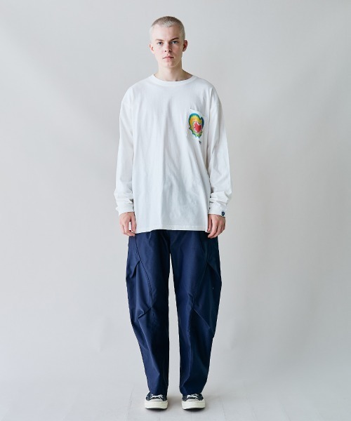 rehacer(レアセル)の「rehacer : Heart Dyed Pocket CS / ハート ダイド ポケットカットソー(Tシャツ/カットソー・メンズ・ホワイト/スミクロ・X-LARGE/LARGE/MEDIUM/SMALL)」の8枚目の写真