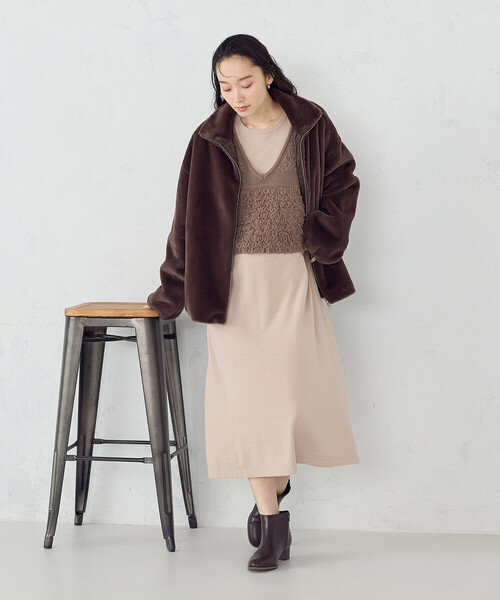 COMME CA ISM（コムサイズム）の「ファー　ブルゾン（ブルゾン・レディース・グレー/ブラウン・FREE）」の15枚目の写真