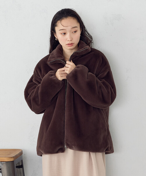 COMME CA ISM（コムサイズム）の「ファー　ブルゾン（ブルゾン・レディース・グレー/ブラウン・FREE）」の10枚目の写真