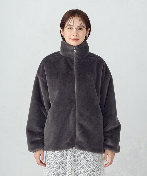 COMME CA ISM（コムサイズム）の「ファー　ブルゾン（ブルゾン・レディース・グレー/ブラウン・FREE）」の16枚目の写真