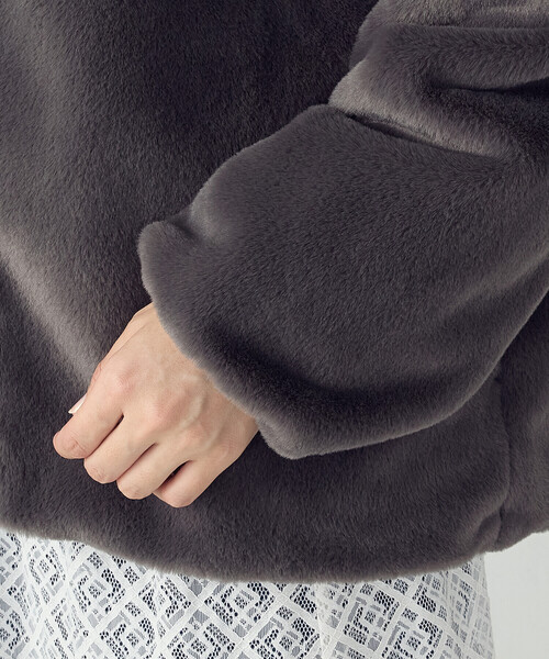 COMME CA ISM（コムサイズム）の「ファー　ブルゾン（ブルゾン・レディース・グレー/ブラウン・FREE）」の20枚目の写真