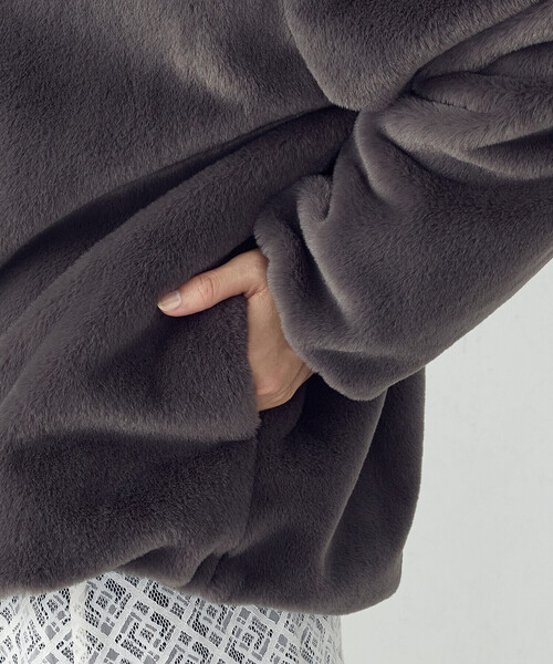 COMME CA ISM（コムサイズム）の「ファー　ブルゾン（ブルゾン・レディース・グレー/ブラウン・FREE）」の21枚目の写真