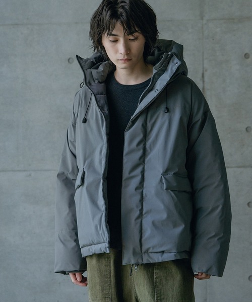 RATTLE TRAP(ラトルトラップ)の「タスランポリエステル中綿フードブルゾン(ダウンジャケット/コート・メンズ・グレー/チャコールグレー/ブラック・M/L)」の2枚目の写真