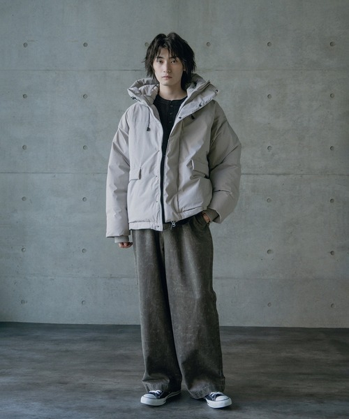 RATTLE TRAP(ラトルトラップ)の「タスランポリエステル中綿フードブルゾン(ダウンジャケット/コート・メンズ・グレー/チャコールグレー/ブラック・M/L)」の18枚目の写真