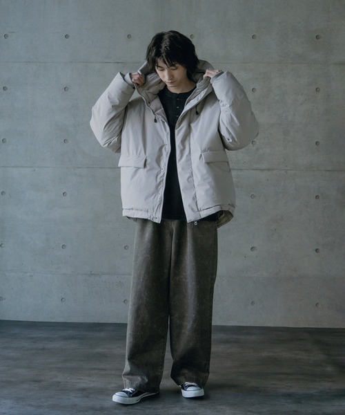 RATTLE TRAP(ラトルトラップ)の「タスランポリエステル中綿フードブルゾン(ダウンジャケット/コート・メンズ・グレー/チャコールグレー/ブラック・M/L)」の19枚目の写真