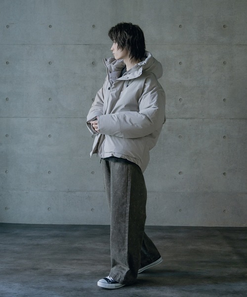 RATTLE TRAP(ラトルトラップ)の「タスランポリエステル中綿フードブルゾン(ダウンジャケット/コート・メンズ・グレー/チャコールグレー/ブラック・M/L)」の20枚目の写真