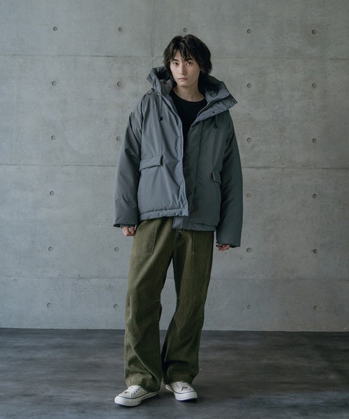 RATTLE TRAP(ラトルトラップ)の「タスランポリエステル中綿フードブルゾン(ダウンジャケット/コート・メンズ・グレー/チャコールグレー/ブラック・M/L)」の12枚目の写真