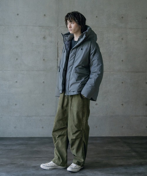 RATTLE TRAP(ラトルトラップ)の「タスランポリエステル中綿フードブルゾン(ダウンジャケット/コート・メンズ・グレー/チャコールグレー/ブラック・M/L)」の13枚目の写真