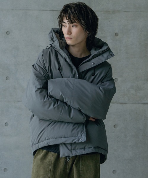 RATTLE TRAP(ラトルトラップ)の「タスランポリエステル中綿フードブルゾン(ダウンジャケット/コート・メンズ・グレー/チャコールグレー/ブラック・M/L)」の16枚目の写真