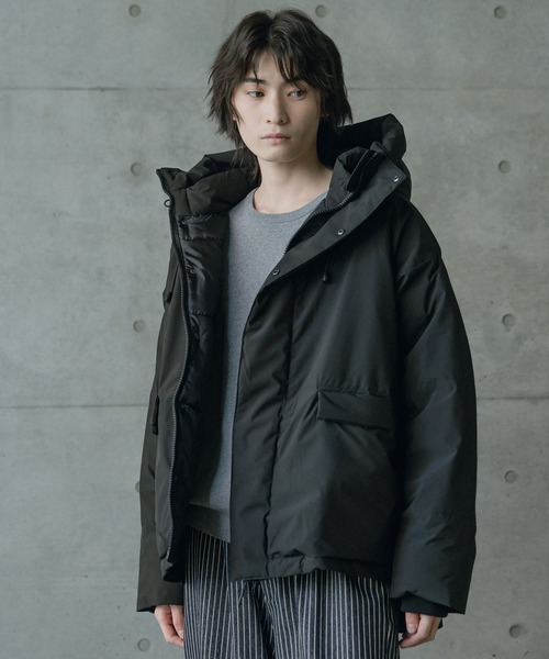 セール】タスランポリエステル中綿フードブルゾン（ダウンジャケット