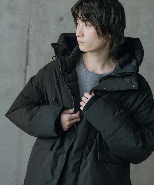 セール】タスランポリエステル中綿フードブルゾン（ダウンジャケット