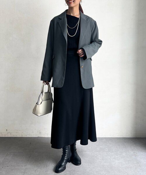 Chez toi(シェトワ)の「ライナー付きテーラードジャケット(テーラードジャケット・レディース・グレー/ブラウン・FREE)」の7枚目の写真