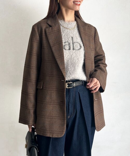 Chez toi(シェトワ)の「ライナー付きテーラードジャケット(テーラードジャケット・レディース・グレー/ブラウン・FREE)」の11枚目の写真