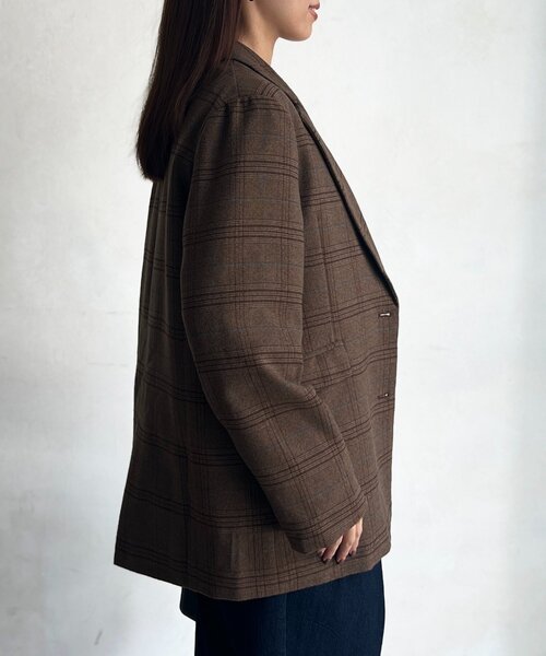 Chez toi(シェトワ)の「ライナー付きテーラードジャケット(テーラードジャケット・レディース・グレー/ブラウン・FREE)」の13枚目の写真