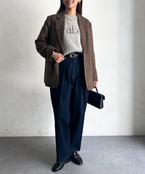 Chez toi(シェトワ)の「ライナー付きテーラードジャケット(テーラードジャケット・レディース・グレー/ブラウン・FREE)」の15枚目の写真