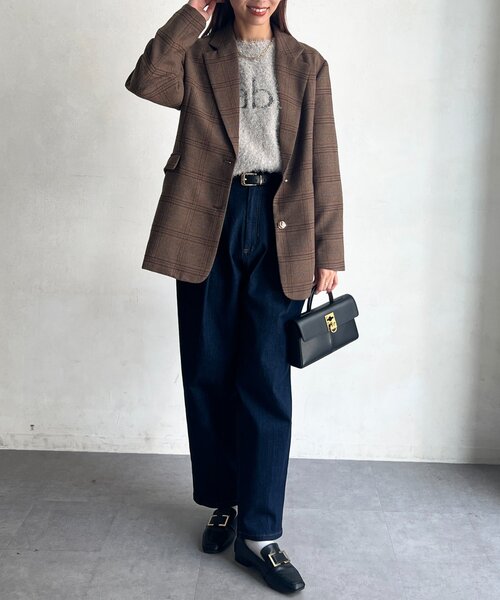 Chez toi(シェトワ)の「ライナー付きテーラードジャケット(テーラードジャケット・レディース・グレー/ブラウン・FREE)」の16枚目の写真