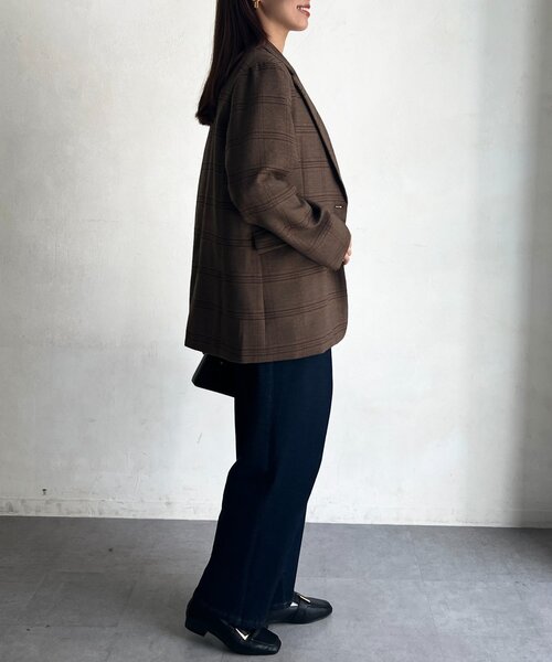 Chez toi(シェトワ)の「ライナー付きテーラードジャケット(テーラードジャケット・レディース・グレー/ブラウン・FREE)」の17枚目の写真