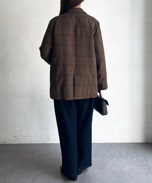 Chez toi(シェトワ)の「ライナー付きテーラードジャケット(テーラードジャケット・レディース・グレー/ブラウン・FREE)」の18枚目の写真