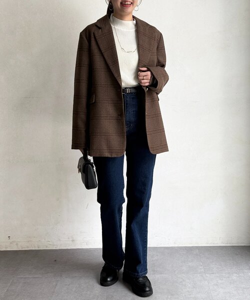 Chez toi(シェトワ)の「ライナー付きテーラードジャケット(テーラードジャケット・レディース・グレー/ブラウン・FREE)」の19枚目の写真